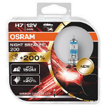 Bec auto OSRAM Night Breaker 200, 200%, H7, 3550K, 55W, 2 buc