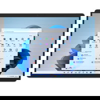 Tableta Microsoft Surface Pro 8, Procesor Intel® Core™ i7-1185G7, PixelSense 13inch, 16GB RAM, 256GB SSD, 8MP, Wi-Fi, Bluetooth, Windows 10 Pro (Argintiu), Microsoft