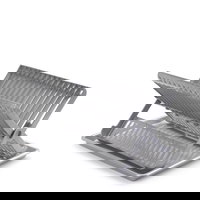 Uscator pliabil vase, cu tava, argintiu, 