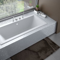 Cada baie dreptunghiulara Besco Quadro 175x80 cm Alb, 