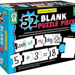 Write On/Wipe Off 52 Blank Puzzles Pieces: A Multisenory Approach for Learning How to Print Letters & Numerals, Draw Pictures, Complete Math Problems, (Write On/Wipe Off)