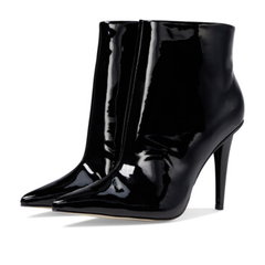 Incaltaminte Femei Massimo Matteo Deborah Size-Zip Bootie Black Patent, Massimo Matteo Incaltaminte Femei Massimo Matteo Deborah Size-Zip Bootie Black Patent, Massimo Matteo