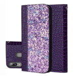 Husa Samsung Galaxy A20e Lemontti Flip Leather Case Glitter Powder Purple