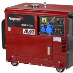 Generator carcasat PMD5000s +AVR, Monofazic, 230V, 50Hz, Lifter Engine Stage V, Pornire electrica / Diesel, Battery EC