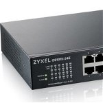 Comutator ZyXEL Zyxel GS1915-24E, 24 porturi GbE Smart hybrid mode Comutator, autonom sau NebulaFlex Cloud, montare în rack, fără ventilator, ZyXEL