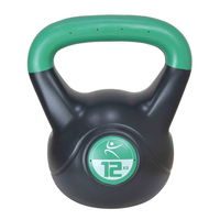 Gantera Kettlebell DHS 529FVINKETT12, 12kg, negru-verde