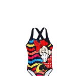 Costum de baie intreg, poliester, Minnie Mouse, bleumarin cu dungi, Disney