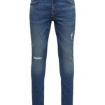 Blugi slim fit cu buzunare, albastru, barbati, Only & Sons, Only & Sons