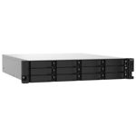 NAS, QNAP, TS-1232PXU-RP-4G, Cu 12 sertare, Cortex-A57 4x1,7GHz, 1x4GB RAM, 2x2.5G/1G/100M, 2x10GbE SFP+, Negru/Gri