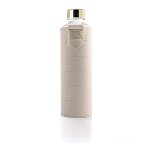 Equa Mismatch sticlă pentru apă + husă din piele artificială culoare Beige 750 ml, EQUA