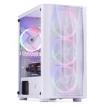 PC Gaming ZMEU Elite Alb, AMD Ryzen 5 3500 3.6GHz, 8GB DDR4, 500GB SSD, RX 6400 4GB GDDR6, 