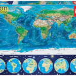 Puzzle fosforescent cu 1000 de piese - Harta lumii