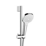 Set de dus Hansgrohe, Croma Select E Vario, cu para de dus 3S si bara de dus 65 cm, alb si crom, Hansgrohe