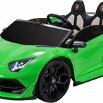 Masinuta electrica Lamborghini SVJ cu 2 locuri Drift Edition 2 motoare 24V 25000 RTM culoare verde