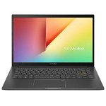 Laptop ultraportabil ASUS VivoBook 14 K413EA cu procesor Intel® Core™ i3-1115G4, 14", Full HD, 8GB, 512GB SSD, Intel® UHD Graphics, No OS, Indies Black