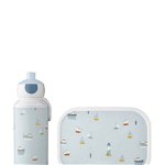 Set sticla de apa si cutie de pranz pentru copii, Mepal, Plastic, 400/750ml, Multicolor