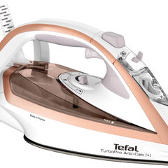 Fier de calcat Tefal FV5697 3000W, jet abur 270 g/min, abur variabil 0-50 g/min, colector anticalcar, oprire automata, alb/roz Fier de calcat Tefal FV5697 3000W, jet abur 270 g/min, abur variabil 0-50 g/min, colector anticalcar, oprire automata, alb/roz