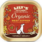 LILY'S KITCHEN Organic Supper Conservă pentru câini, cu vită şi morcovi 150g, Lily's Kitchen