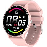 Ceas smartwatch ZL02D, Monitorizare somn miscare, Touchsceen, Notificari, Bluetooth, IP67, Pink, Forever