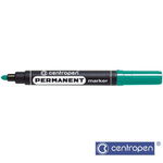 Permanent marker Centropen 8566 - varf rotund verde