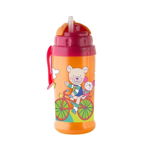 Pahar cu pai de silicon CoolFrends Raspberry 360ml.12L+ Rotho-babydesign