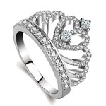 Inel in forma de coroana cu zirconiu, model de inel cu strasuri pentru printese si regine, Neer