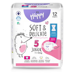 Scutece Happy Soft & Delicate Marimea 5 Junior 11-18kg, 12 bucati, Bella Baby, Bella Baby