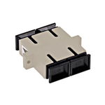 Standard SC-Duplex Coupling MM Polymer case beige, Schrack