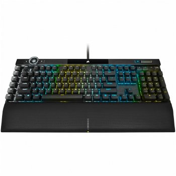 Tastatura mecanica gaming Corsair K100 iluminare RGB switch Cherry MX Speed taste macro si multimedia cadru aluminiu Negru