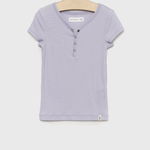 Abercrombie & Fitch tricou copii culoarea violet, Abercrombie & Fitch