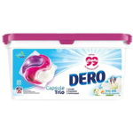 Detergent automat capsule, Dero Trio Caps Iris alb, 35 spalari, 35 bucati x19ml