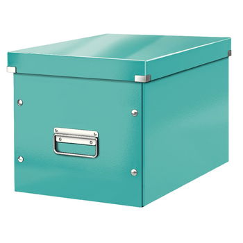 Cutie de depozitare din carton cu capac turcoaz Click&Store - Leitz