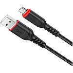Cablu de Date USB-A la Micro-USB 12W, 2.4A, 1m Hoco Victory (X59) Negru