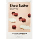 Masca cu extract de unt de shea – hidratanta AIRY FIT SHEET MASK (SHEA BUTTER), Missha, 19g, Missha