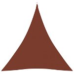 Parasolar, cărămiziu, 4x4x4 m, țesătură oxford, triunghiular