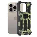 Husa Compatibila cu Apple iPhone 15 Pro Max - Techsuit Blazor Series - Camo Lime