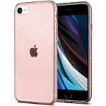 Husa Premium Spigen Liquid Crystal Glitter iPhone Se 2 (2020) ,silicon ,rose, Spigen