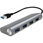 Hub USB 3.0 LogiLink UA0307 Silver