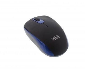 Mouse wireless Well MW102 Negru-albastru mouse-wless-mw102be-wl