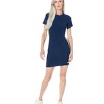 Imbracaminte Femei True Religion Ribbed Logo Tape Knit Dress Dress Blue, True Religion