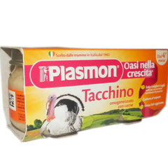 Piure omogenizat din carne de curcan, 6 luni+, 2x80g, Plasmon Piure omogenizat din carne de curcan, 6 luni+, 2x80g, Plasmon