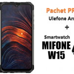 Pachet telefon mobil Ulefone Armor 7 4G 8 128 Negru + Smartwatch Mifone W15 Negru