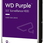 Hard Disk Desktop Western Digital WD Purple 8TB 5640RPM SATA III, Western Digital