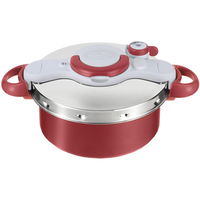 Oala sub presiune Tefal Clipso Minut Duo, 5 L , Rosu