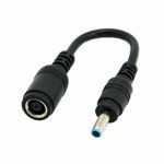 Cablu adaptor pentru incarcator de la 7.4x5mm la 4.5x3mm pentru laptop HP, 3V-24V, 15 cm, negru, PLS