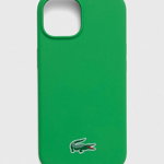 Lacoste Husă pentru telefon iPhone 15 6,1 culoarea verde, Lacoste