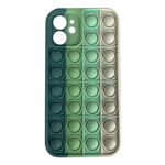 Husa Lemontti Pop it compatibila cu iPhone 12 Mini, Verde