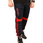 Pantaloni de trening bleumarin cu rosu Sport - cod 42734, 