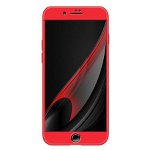 Husa Apple iPhone 7, FullBody Elegance Luxury Red, acoperire completa 360 grade cu folie de sticla gratis, MyStyle