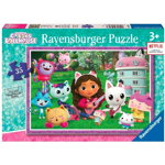 Puzzle pentru copii, Ravensburger, Casa Pisicii lui Gabi, 35 piese